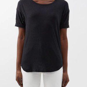 Isabel Marant Étoile's Black Koldi T-Shirt in lightweight linen